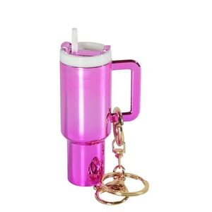 Pink Tumbler Keychain & Chapstick Holder